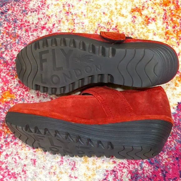 Fly London Suede Mary Jane Wedges (W39) - Picture 10 of 12